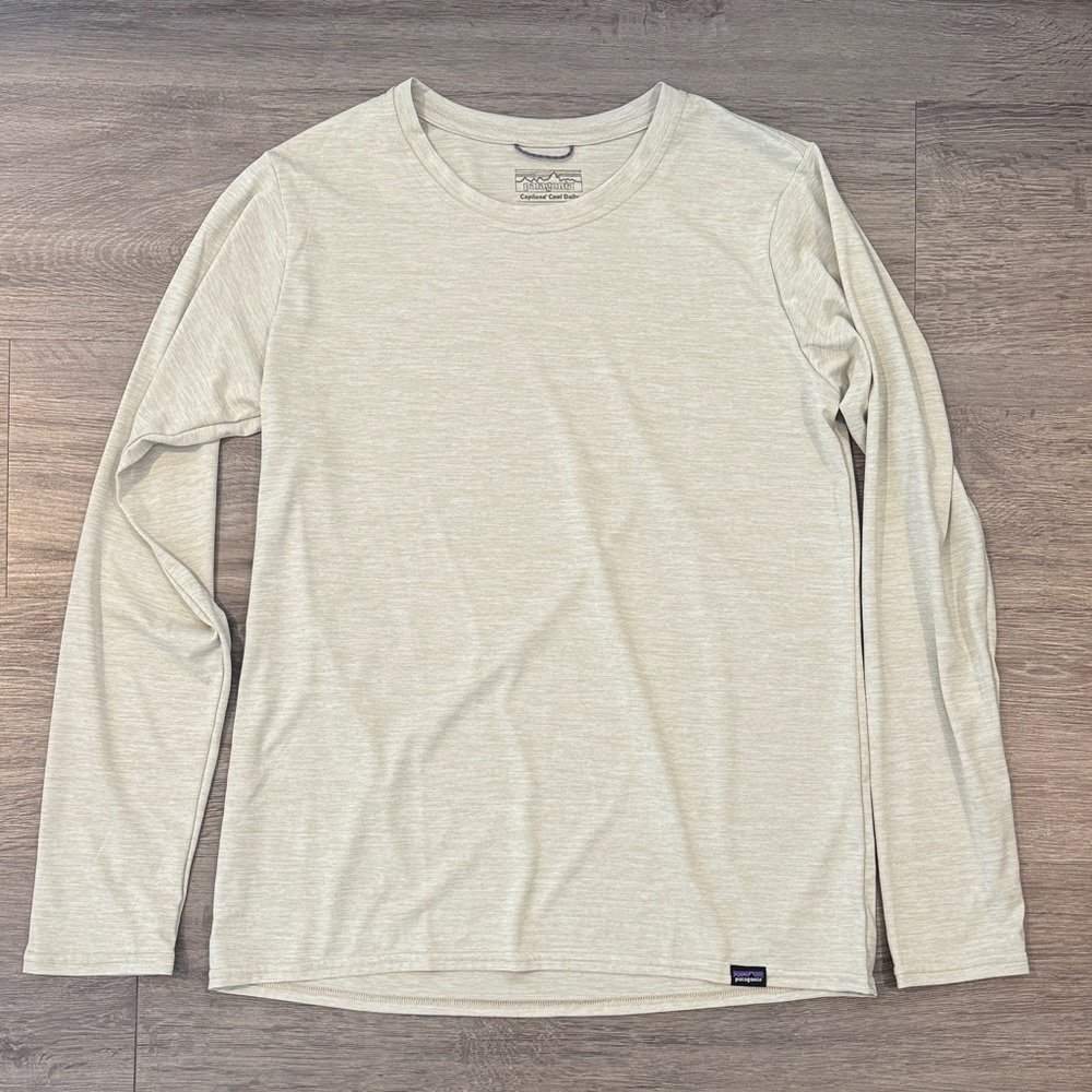 Patagonia Women’s Capilene Cool Daily Long-Sleeve Shirt Pumice/Dyno White Small